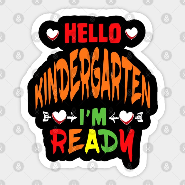 HELLO KINDERGARTEN I'M READY Sticker by Ardesigner